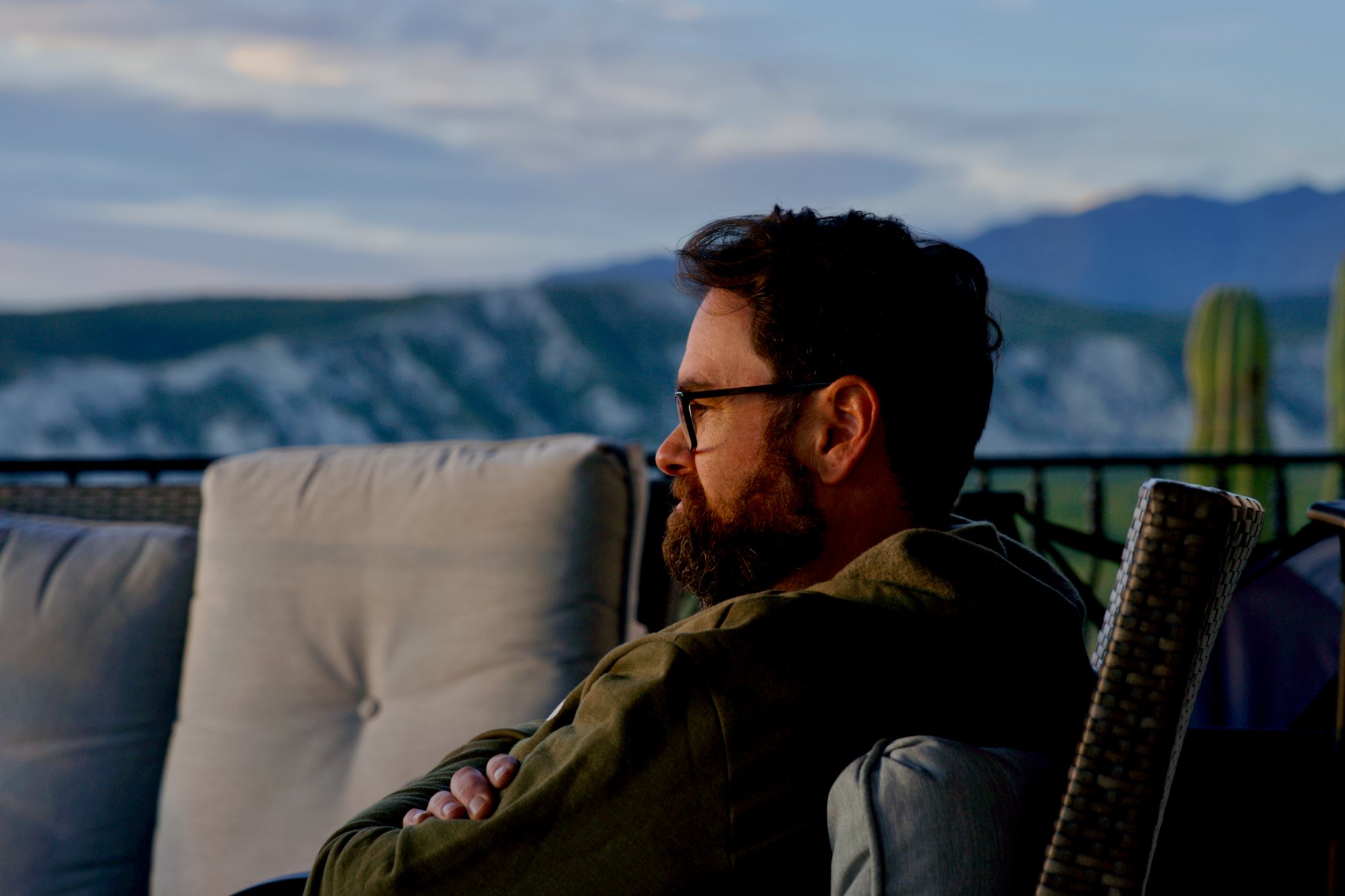 Man in quiet reflection