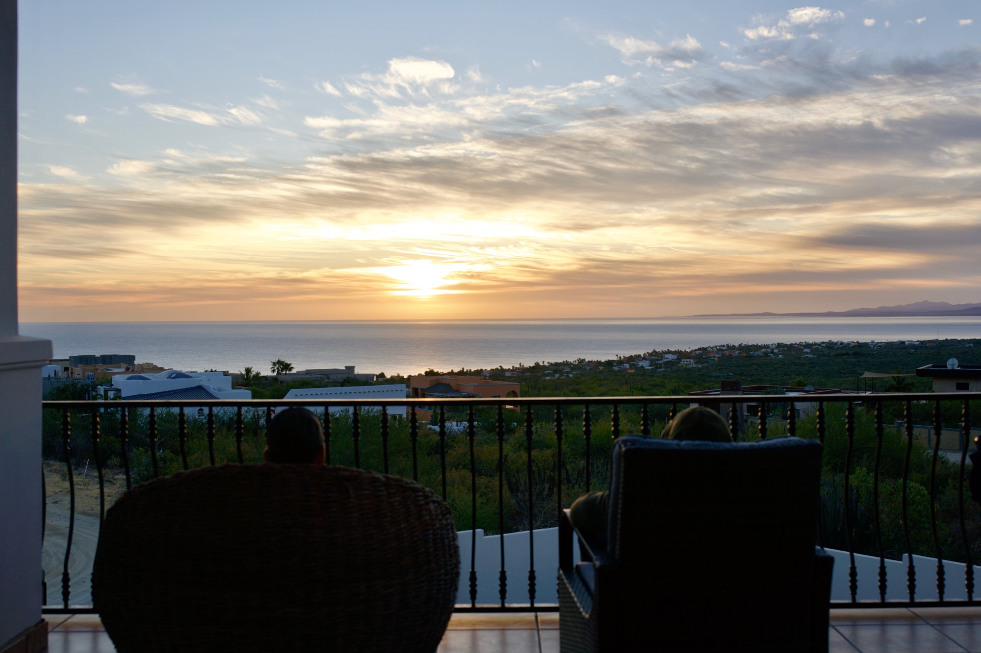 Sunset over the Sea of Cortez from the villa