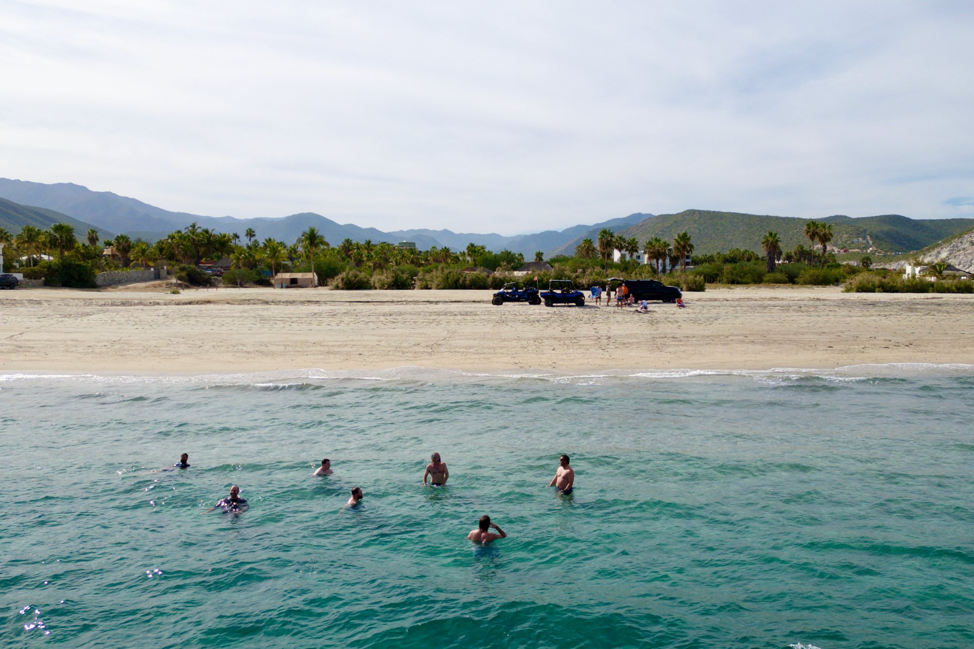Swimming in the ocean