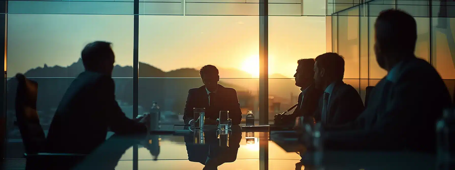 a group of business professionals meeting in a conference room, discussing emergency response strategies and assessing potential risks for their small business.