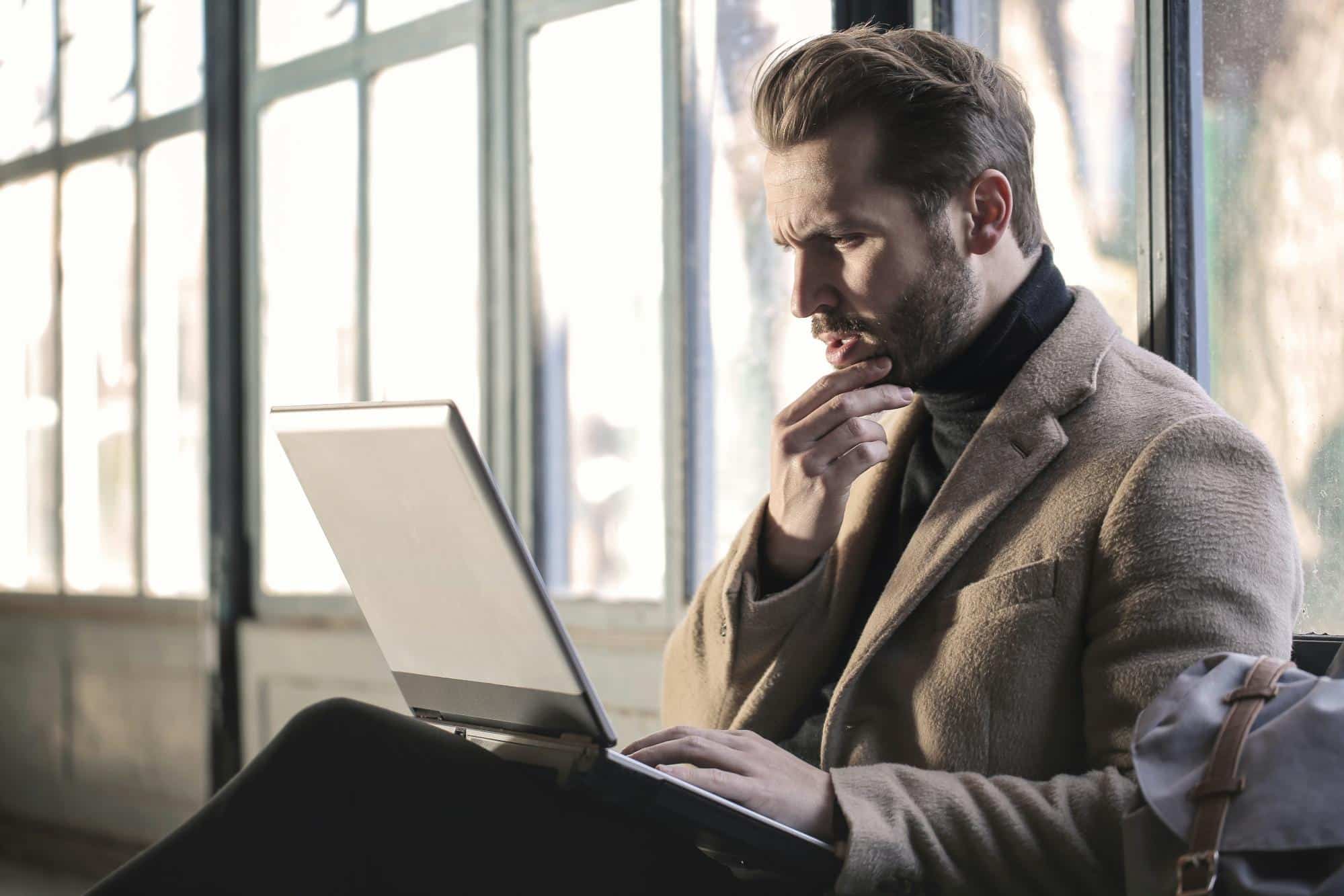a person on laptop